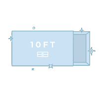 10ft excited peace box cloud Sticker