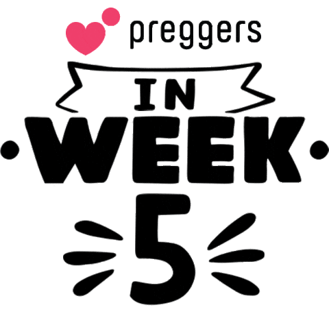 Pregnancy Week 5 Sticker by Preggers