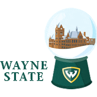 WayneStateCLAS winter graduation cap detroit Sticker