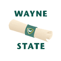 WayneStateCLAS winter graduation cap detroit Sticker