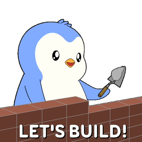 In Progress Work Sticker by Pudgy Penguins