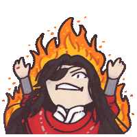 Fire Burn Sticker