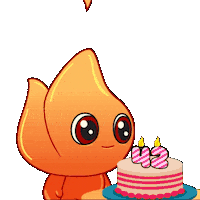 Looking Good Birthday Cake Sticker by Playember