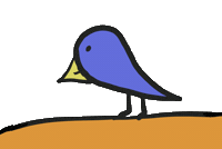 Flying Blue Bird Sticker by GT8Studios