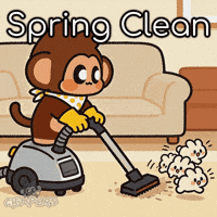Monkey Vacuuming GIF by Chimpers