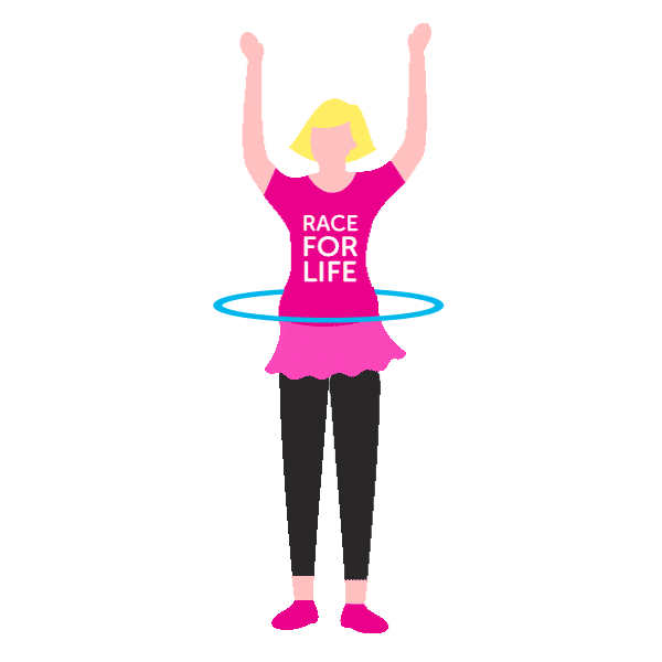 Pink Woman Sticker by Cancer Research UK Race for Life