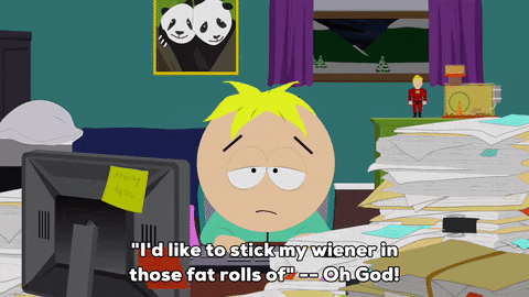 tired butters stotch GIF by South Park 