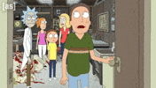 Scared Rick And Morty GIF by Adult Swim