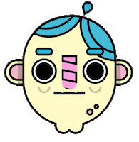 happy no way Sticker by Bubble Punk