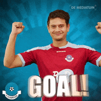 Voetbalvereniging_Scherpenzeel goal voetbal blauwwit hoofdklasse GIF