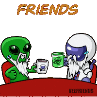 Best Friends Forever Cheers Sticker by VeeFriends
