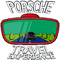 Traveling Rear View Mirror Sticker by Porsche 