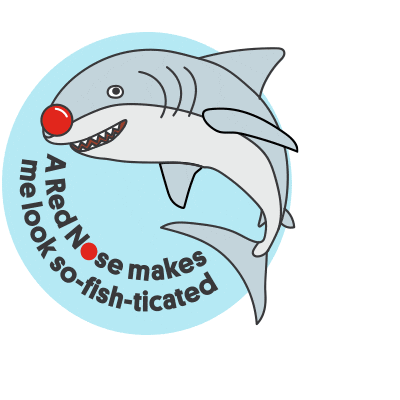 Red Nose Day Shark Sticker by Red Nose Australia