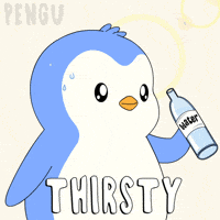 Water Drinking GIF by Pudgy Penguins