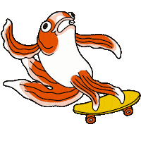 Fish Skate Sticker