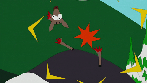 explode blow up GIF by South Park 