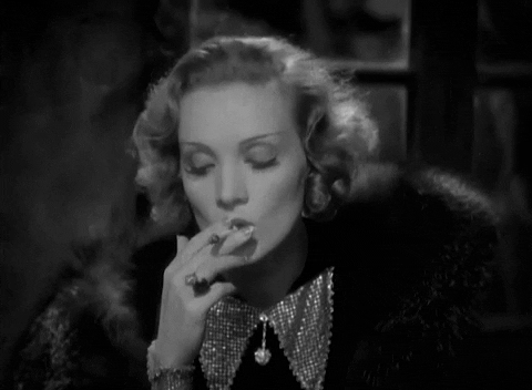 furglamor giphyupload smoking marlene dietrich shanghai express 1932 GIF