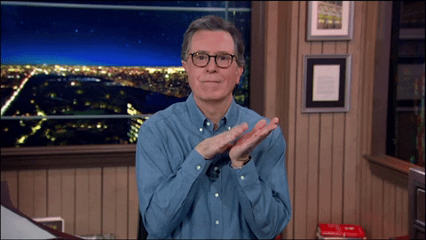 Stephen Colbert Applause GIF by The Late Show With Stephen Colbert