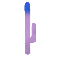 Cactus Gradient Sticker by emilylynndesign