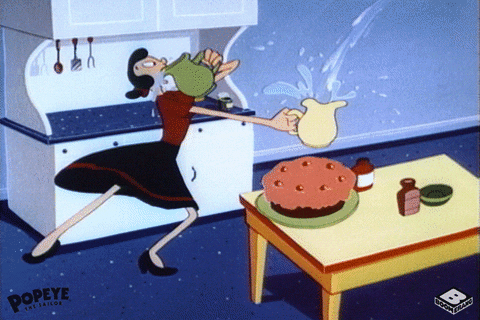 Too Much To Handle Olive Oyl GIF by Boomerang Official