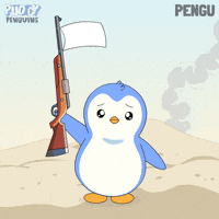 White Flag I Give Up GIF by Pudgy Penguins