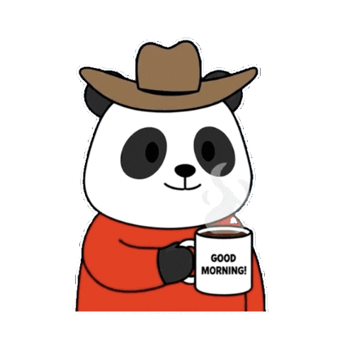 Good Morning Gm Sticker by Pandu Pandas
