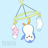 Penguin Hanging GIF by Pudgy Penguins