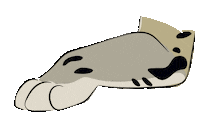 Tapping Snow Leopard Sticker