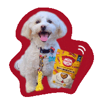 AwesomePawsomeTreats happy dog yummy yum Sticker