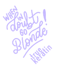 TrueKeratin summer hair blonde organic Sticker