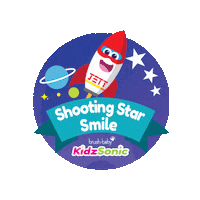 Brush-Baby smile sticker space rocket Sticker
