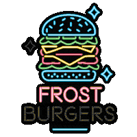 frostburgers neon burger neon sign frost Sticker