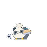 bluebowbakery panda baking blue bow bakery bluebowbakery Sticker