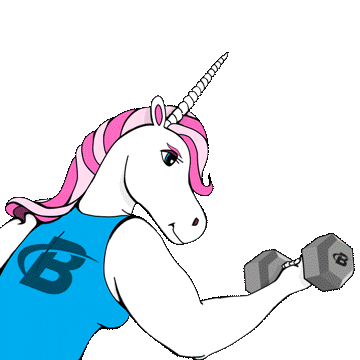 Fitness Unicorn Sticker by Bodybuilding.com