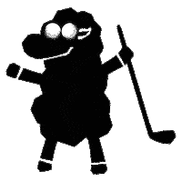 DirbieGolf golf sheep merinowool golfgloves Sticker