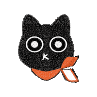 KaienJp かわいい 猫 びっくり kaien Sticker