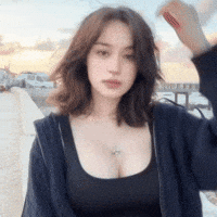 Staring Cute Girl GIF