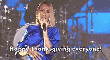 Celine Dion Happy Thanksgiving GIF by The 96th Macy’s Thanksgiving Day Parade