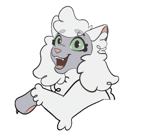 White Cat Sticker