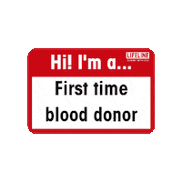First Time Blood Donor Sticker by Lifeline Blood Services