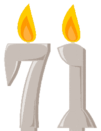 Birthday Flickering Sticker
