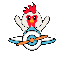 Fly Chicken Sticker