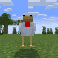 Humamoyous_ cool chicken minecraft minecraft animation GIF