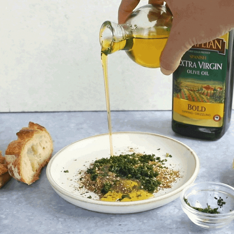 Olive Oil Bread Dip With Fresh Rosemary GIF