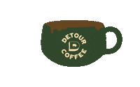 Coffee Cup Sticker by DetourCoffee