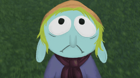 Scared Uh Oh GIF by KAT BALL