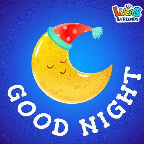 Sleepy Good Night GIF by Lucas and Friends by RV AppStudios