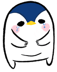 naggukim sad penguin tears 눈물 Sticker