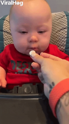 Baby With Down Syndrome Loves Yogurt Melts GIF by ViralHog