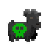 subpixel skull ready goat danger Sticker